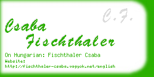 csaba fischthaler business card